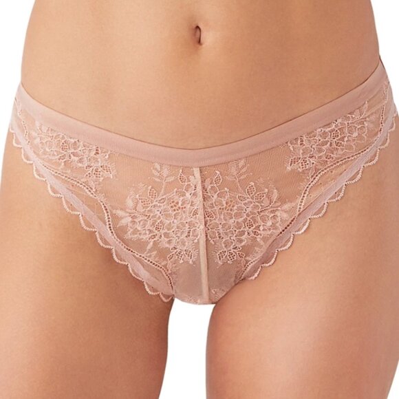 b.tempt’d by Wacoal No Strings Attached Lacy Panty Cheeky Pink NWT XL - Picture 1 of 7